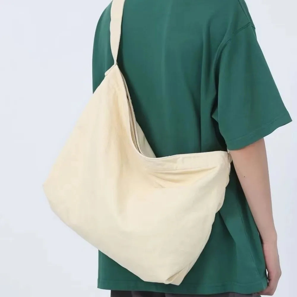 Fashion Canvas Shoulder Bag Large Capacity Multi-purpose Messenger Bag Travel Tote Bag Woman Men