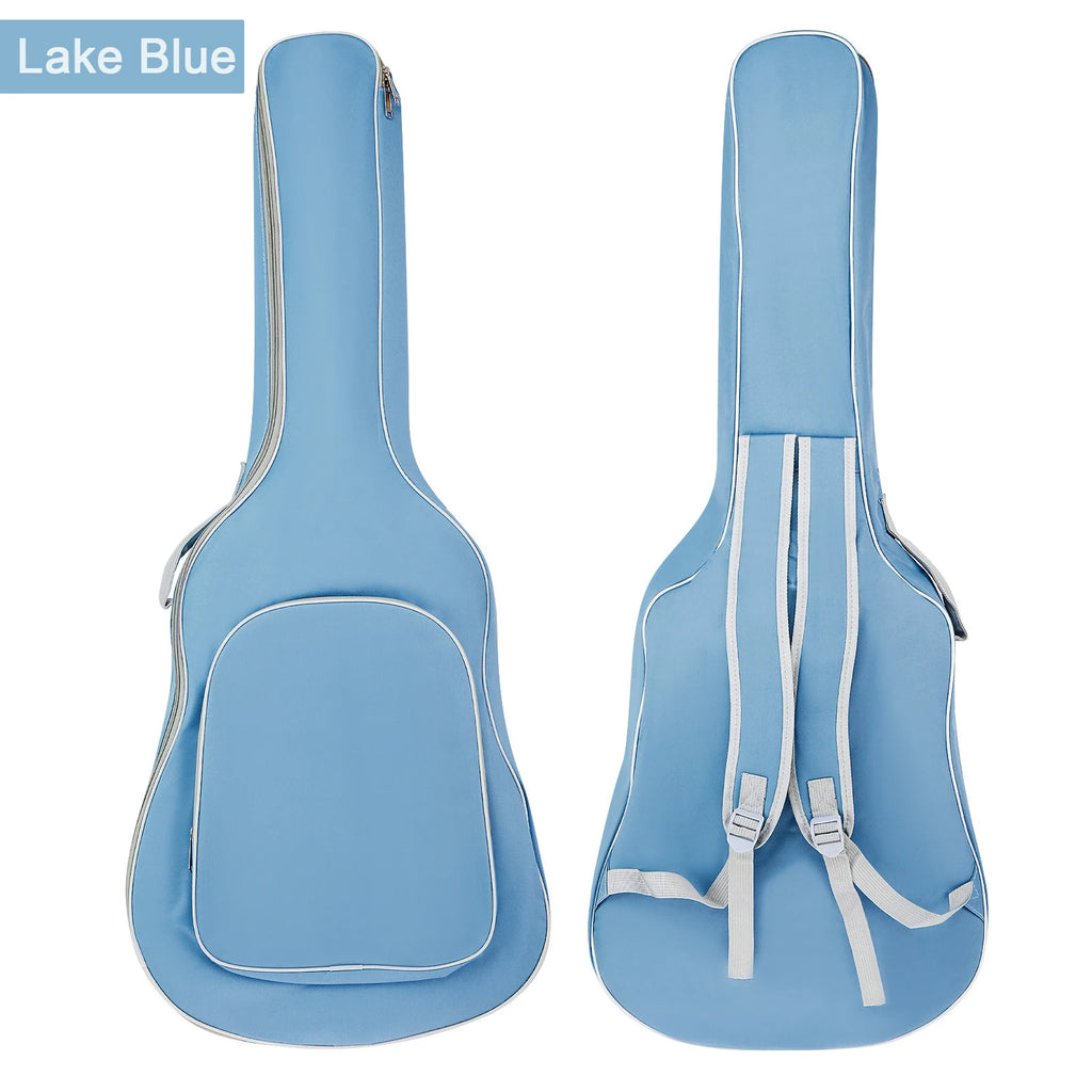 1 Piece 40 / 41 Inch Padded Water Resistant Thick Acoustic Guitar Backpack Gig Bag, Soft Cover Guitar Bag
