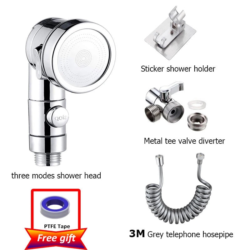 Shower Faucet Set Hose Handheld Shower Head Spray Tap Extender Sprayer Sink Booster Shower Bathroom Hair Washing Artifact Faucet