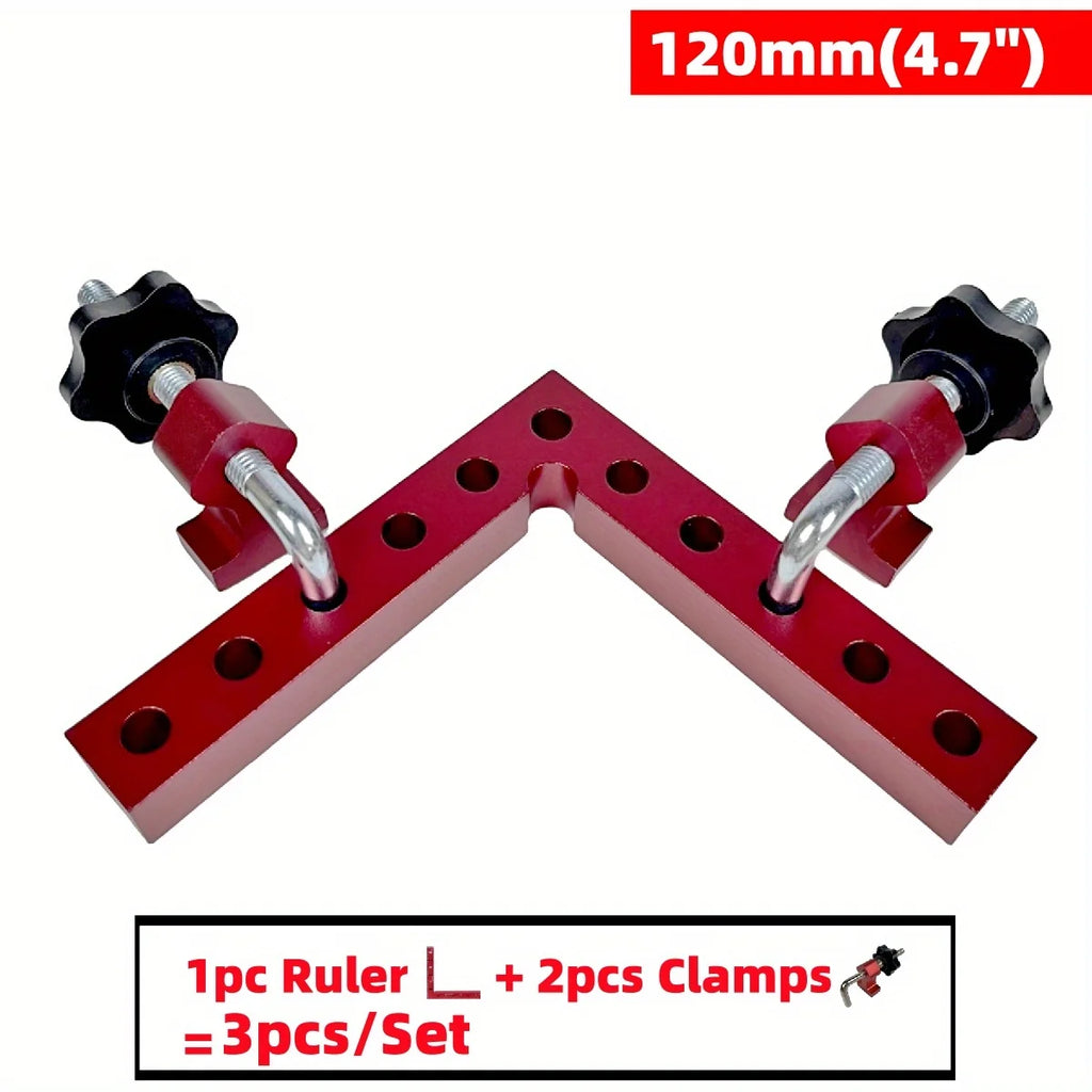 3/6pcs 90 Degree Positioning Squares Right Angle Clamps - Aluminum Alloy Carpenter Corner Clamping Square Tool