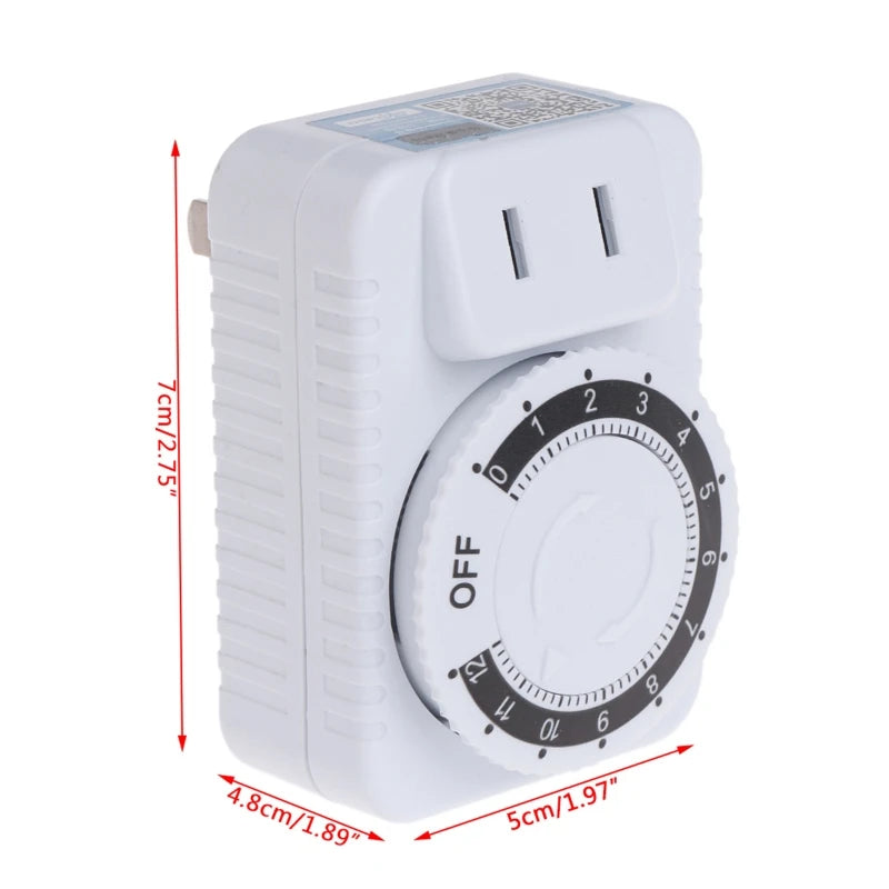 AC 110V-120V 220V 12 Hour Mechanical Wall Plug Switch Timer Socket Home Appliances Control