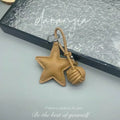 Star Woven Ball Keychain Bag Charm DIY Personalized Fashion Handbag Accessories for Women Small Gifts  Crossbody Bags Keychain