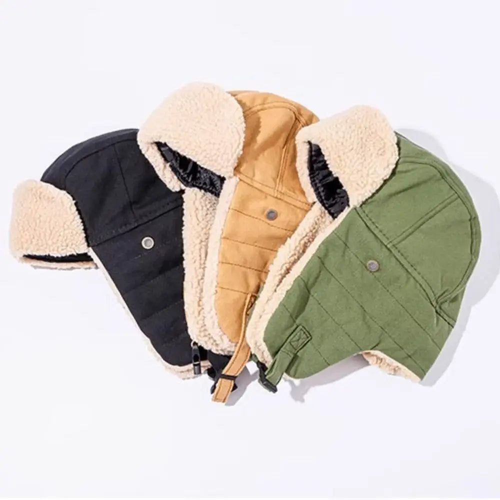 Windproof Winter Bomber Hats Thickened Ear Protection Warm Snow Cap Warm Accessories Outdoors Hats & Caps for Men Women