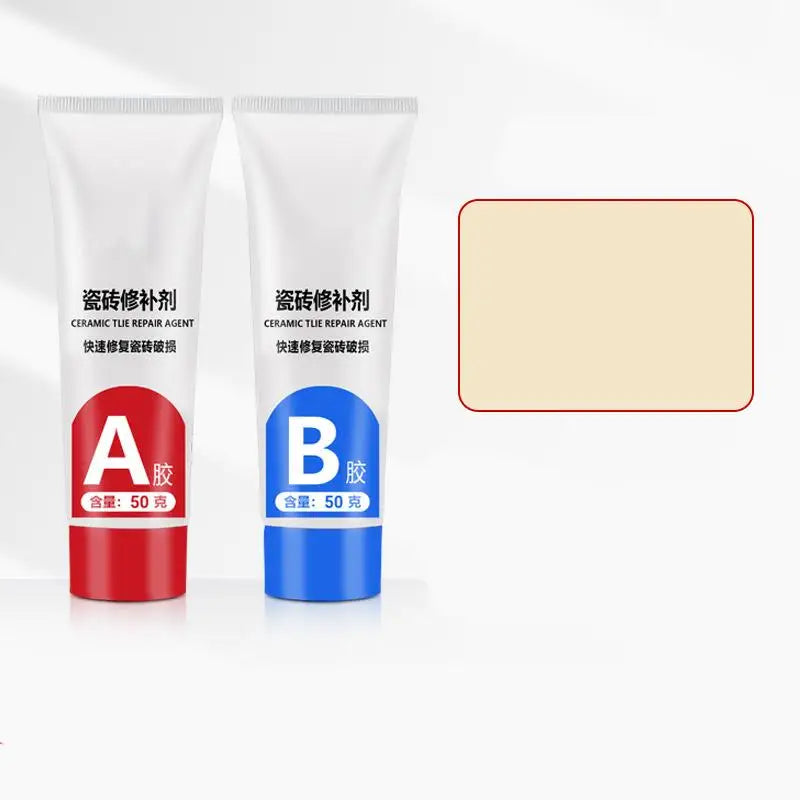100g Tile Repair Agent AB Adhesive Ceramic Repair Glue Marble Floor Tile Toilet Washbasin Repair Glue Crack Repair Caulk Glue