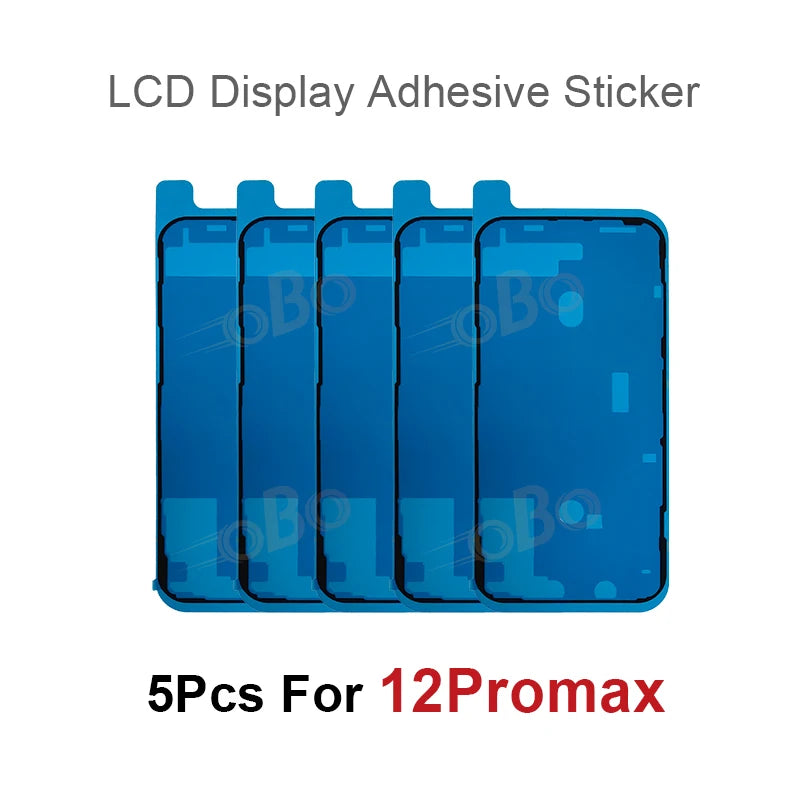 5Pcs LCD Display Adhesive Waterproof Seal Sticker for iPhone 12 13 Mini XS 11 Pro Max X XR Front Side Seal Tape Glue Repair
