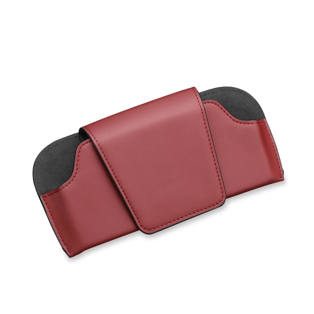 Universal Car Sunglasses Holder Case Magnetic Auto Sun Visor Glasses Box Clip Sunglasses Holder Fastener Eyeglasses Storage