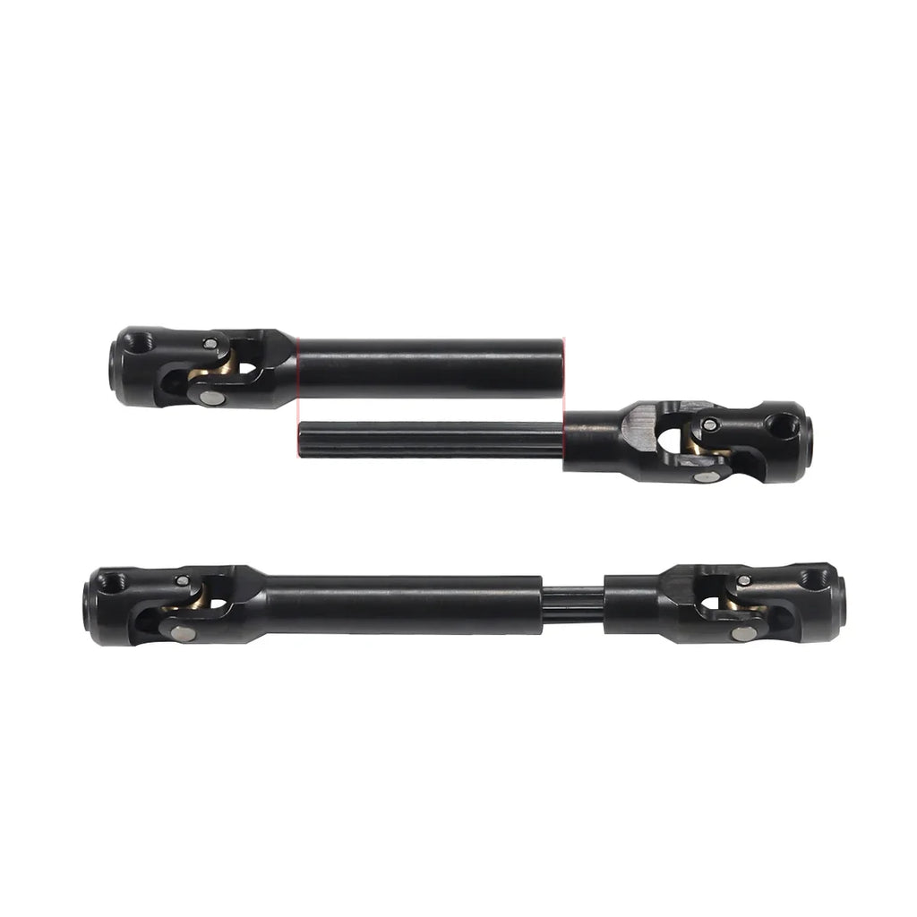 1Pcs Metal Universal Joint Drive Shaft with Internal Spline 60-181mm for 1/10 RC Crawler D90 SCX10 Capra TRX4 TRX6 86100 YK4101