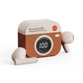 Vintage Camera Shaped Semi-in-ear Audio Earbud Set, Mini Cute Camera Design Charging Storage Case