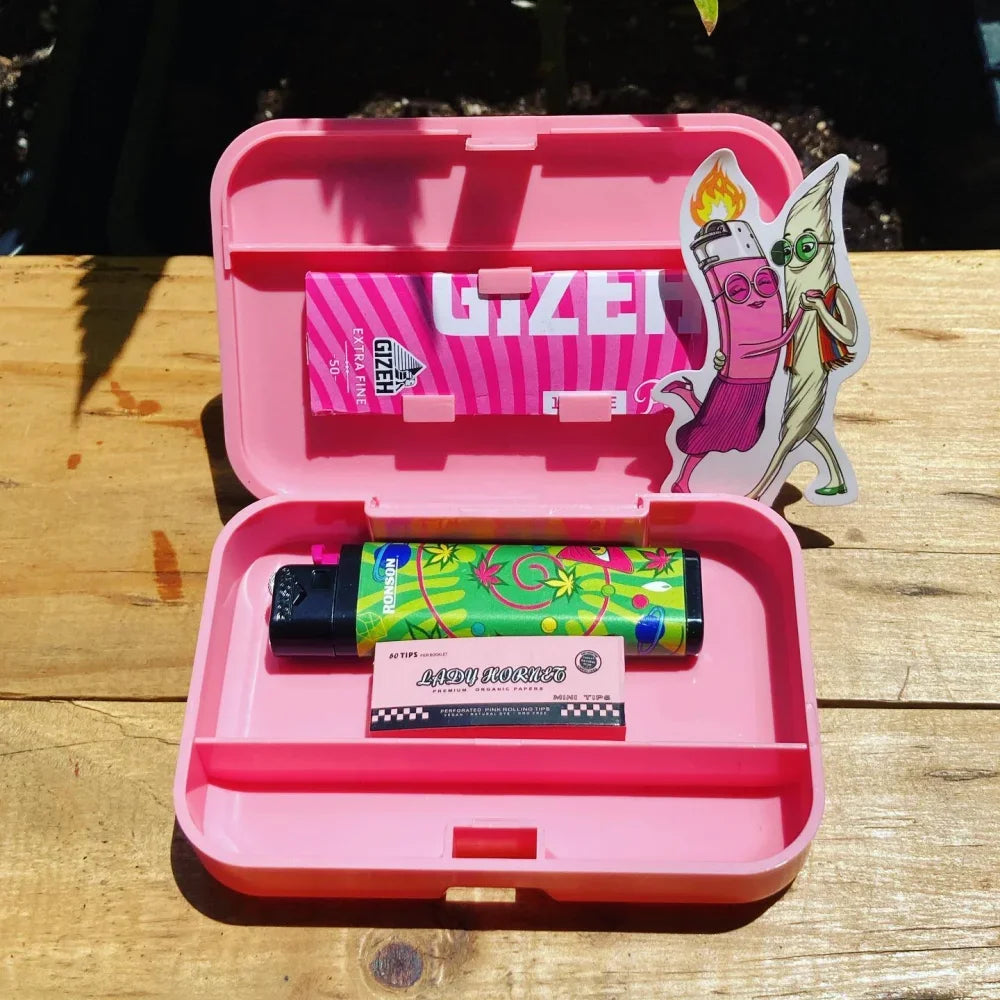 SMO Protable Plastic Tobacco Papers Storage Boxs 110mm*75mm Cigarette Case Grass for Smoking Accessories