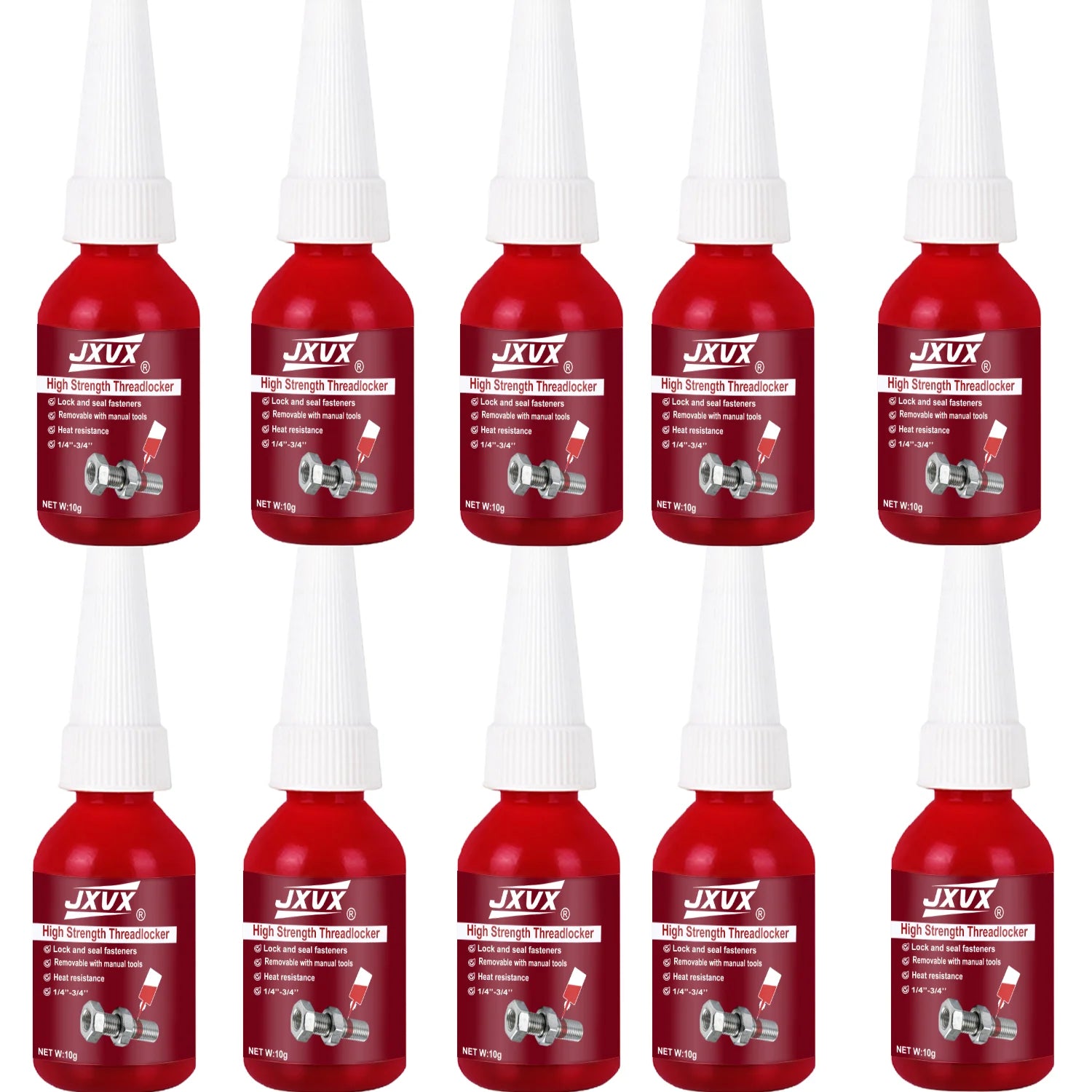10 ml Blue/Red Threadlocker, Removable, Universal, Thread Sealant, Screw Adhesives, Threading Agents, High Strength Anaerobic Ad