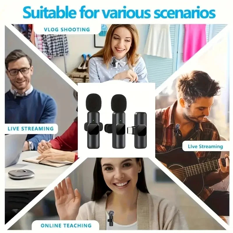 Type-C Port Professional Wireless Lavalier Microphone for Smartphones, Computers and Cameras, Plug and Play