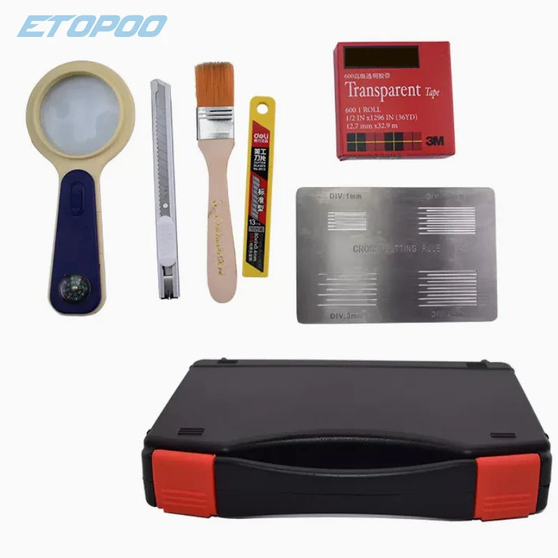 ETOPOO SISI SET Cross Cutter Adhesion Tester Cross-Cut Tester Kit Including 1mm/2mm Blades