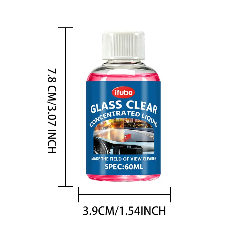 IFUBO Concentrated Car Glass Cleaner 60ML Windshield Washer Fluid Remove Oil Film Anti-Glare Clear Vision Auto Glass Care Liquid