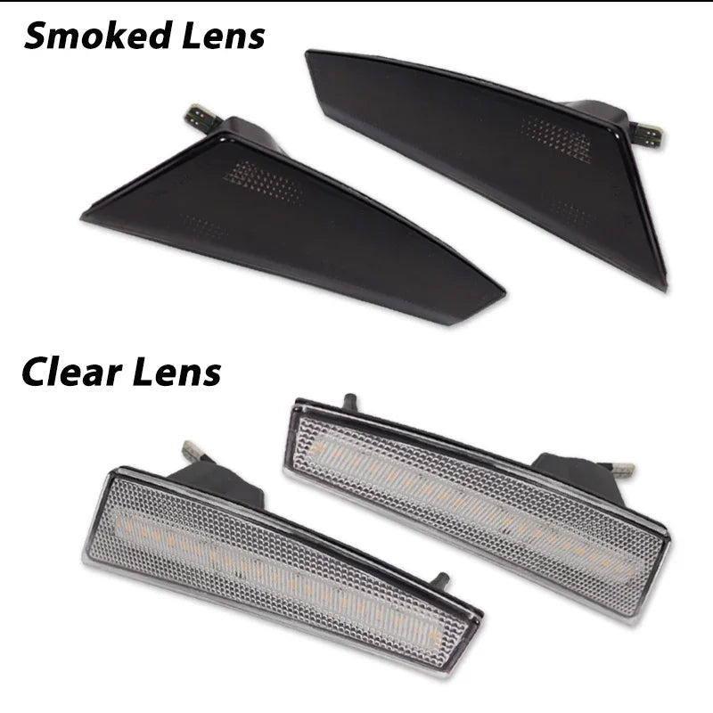 For Jeep Liberty 2008 2009 2010 2011 2012 Car Front Bumper Side Marker Turn Signal Lights Parking Lights Amber/White LED 12V