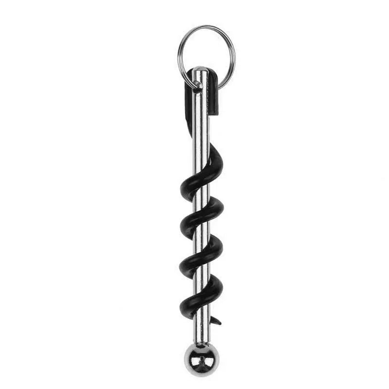 1/3/5pcs Red Wine Bottle Opener Cork Screw Bottle Corkscrew with Ring Keychain Mini Party Bar Kitchen Tools