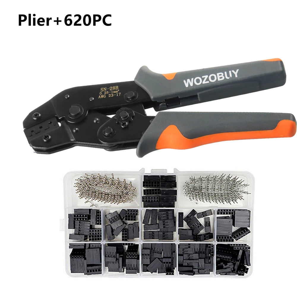 Crimper for Micro Connector Pin or Crimping Tool Kit,AWG23-17 Crimping Pliers for JST, Dupont, Molex, AMP EI Series