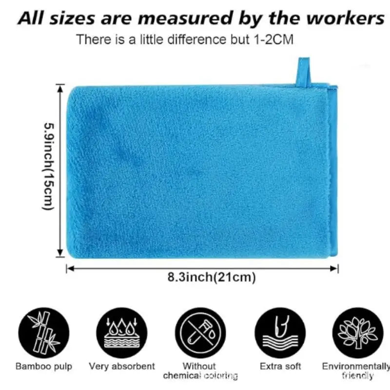 Reusable Makeup Remover Gloves Soft Microfiber for Deep Cleansing Gentle on Skin & Easy to Wash Colorful Quick-Dry
