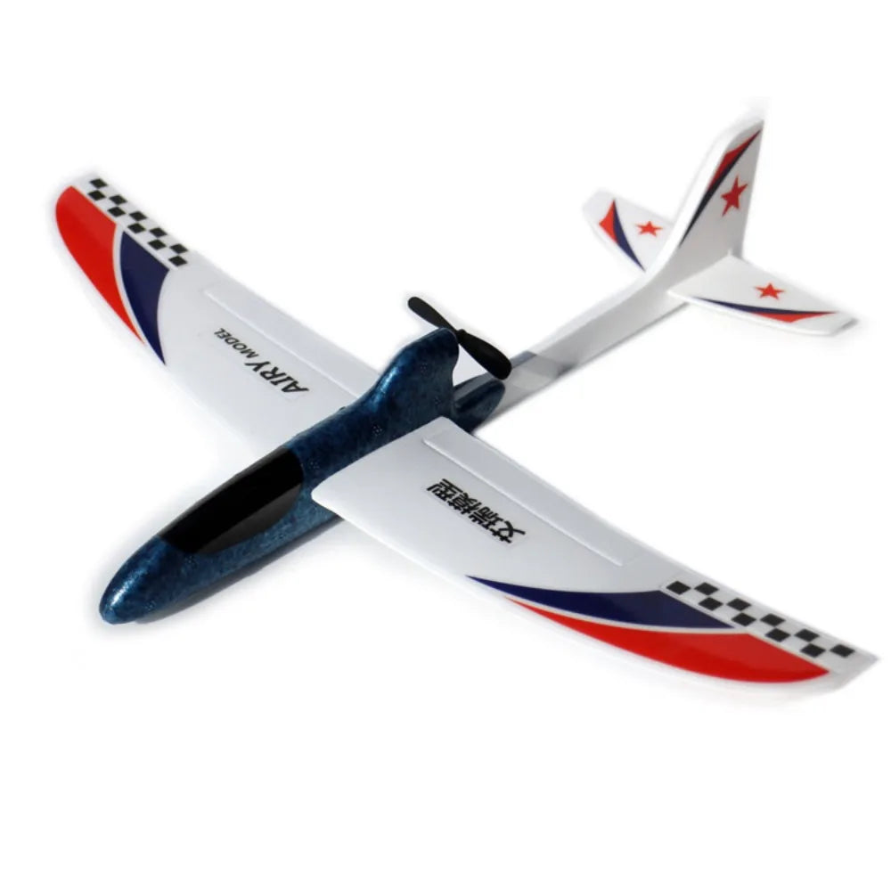 PP Foam Double Wing Airplane Toy Ligthweight Red&Blue Glider Hand Throw Plane Toy High Quality Electric Hand Thrown Aircraft