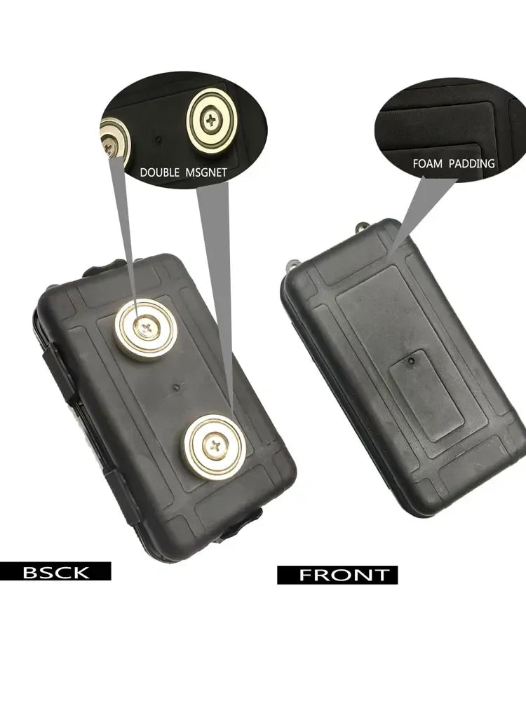 1pcs Upgraded New Magnetic Key Holder Waterproof Under Car Hide Key Box Rustproof Key Hider Multifunctional Box for Spare Box