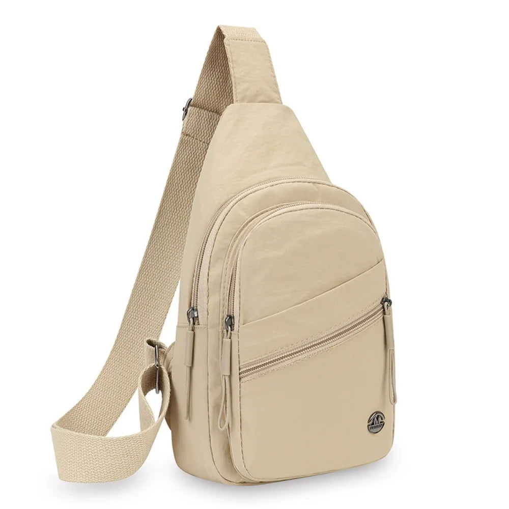 Stylish Large Capacity Crossbody Bag Waterproof Spacious Messenger Bag Multi-Pocket Nylon Material Tote Bag Travel Use