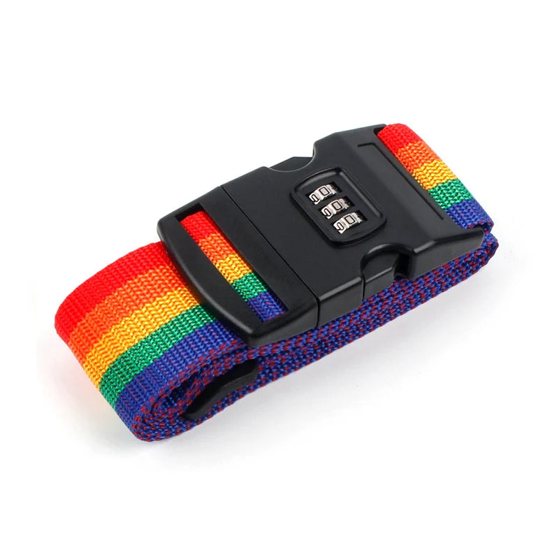 Adjustable Luggage Strap 1 Pcs Packing Belt Travel Essential Accessories Suitcase Supplies Fixed Belt cipher lock Suitcase Strap