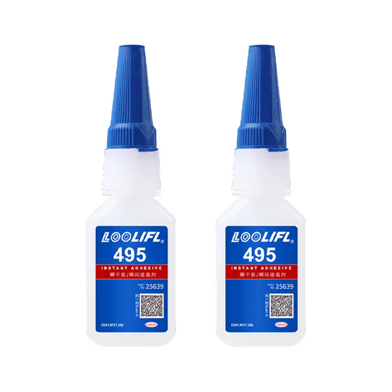 1-5pcs, LOOLIFL, 20g upgraded version 495, super glue, industrial strength, metal strong adhesive, transparent, stable,