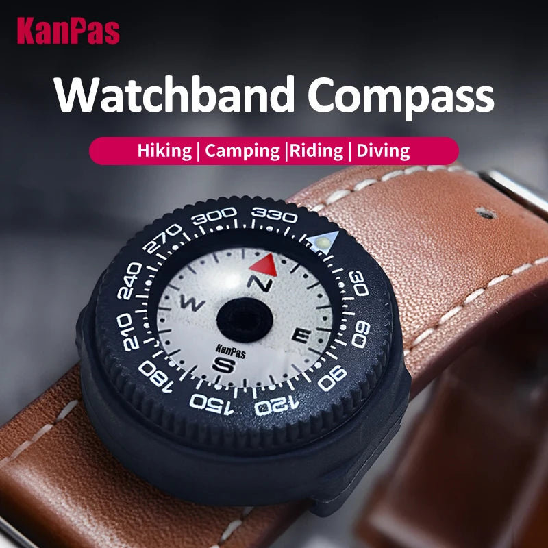 KanPas Mini Button Map Compass with Turnable Bezel/Watchband Compass /Powerful Luminous Compass A-18-LH