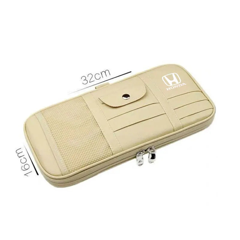 Car sunshade storage clip card glasses storage card bag easy to take For Honda Civic Accord Fit Jazz Pilot Odyssey City HR-V