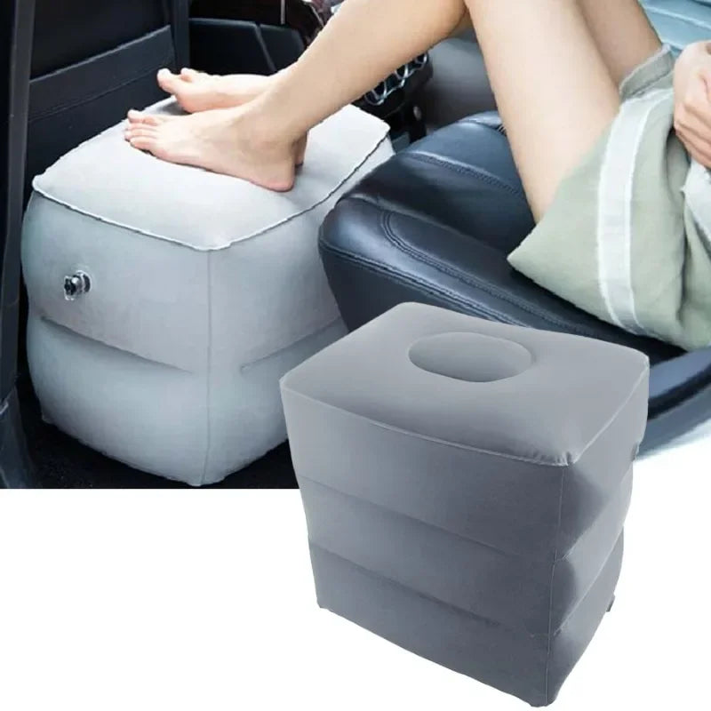 PVC Kids Flight Sleeping Footrest Pillow Resting Pillow on Airplane Car Bus Pillow Inflatable Travel Foot Rest Pillow Foot Pad