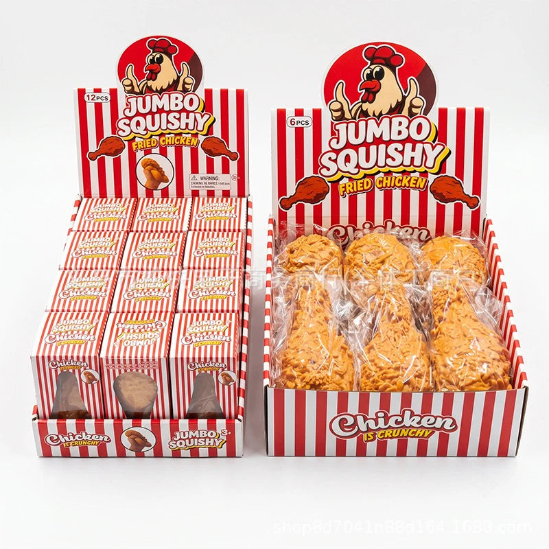 1PC Simulation Fried Chicken Drumstick Squishy Toy Slow Rising Realistic Food Squeeze Toy Boys Girls Birthday Party Favors Gifts
