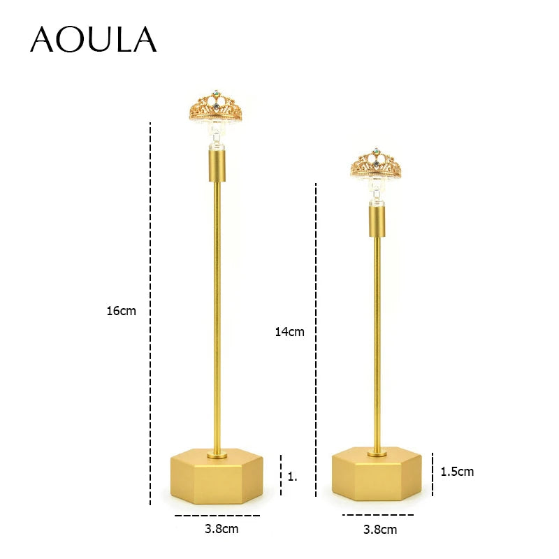 Luxury Dangle Earrings Display Metal Rack T Bar Stand Ring Jewelry Hanger Organizer Ear Studs Storage Holder Shelf Store Selling