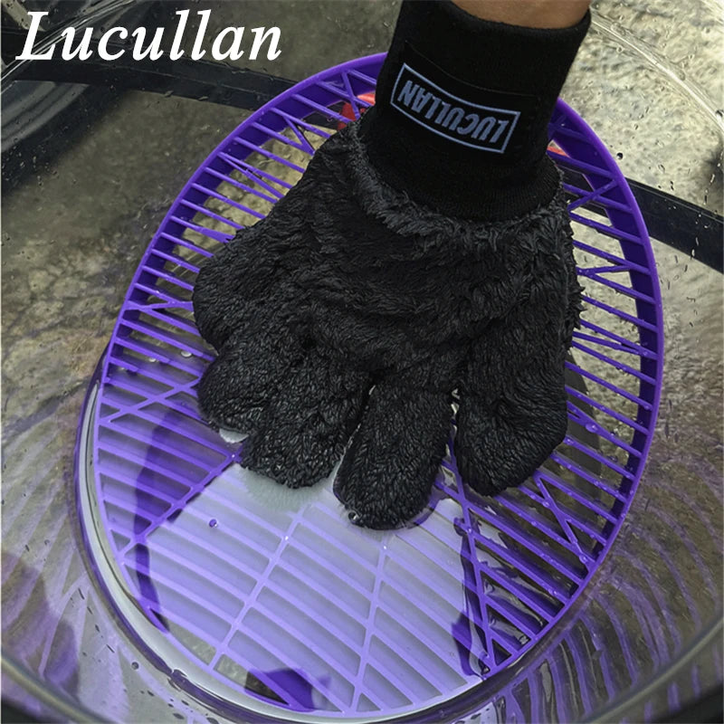 Lucullan WashBorad Bucket Insert Dirt Guard Grit Catcher Car Wash Mitts Cloths and Sponges Dirt and Debris Remove Tools