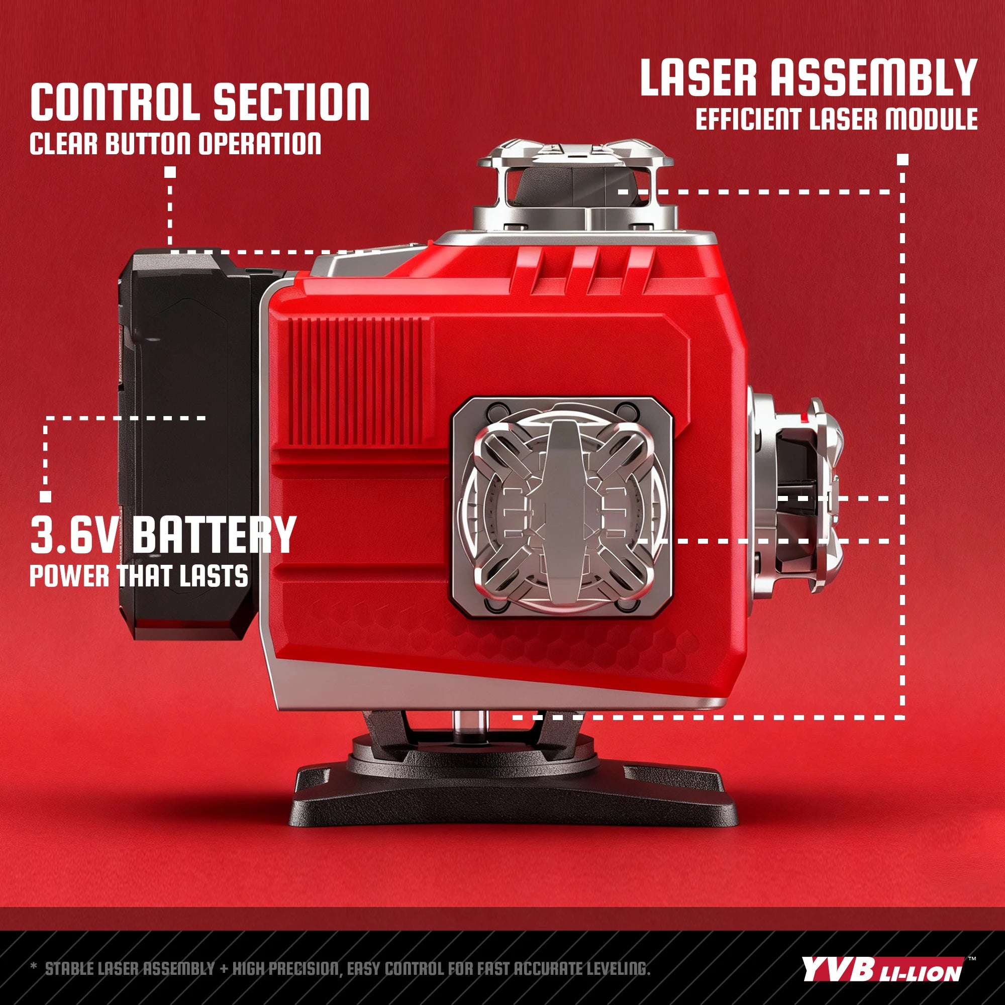 Construction Grade Red/Green Laser Level 16 Lines Self Leveling Strobe Flash Aluminum Base Touch Screen 5000mAh for Wall Work