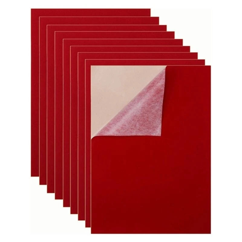 10 Pcs Self-Adhesive Felt Sheets Sticky Back Felt Sheets with Adhesive Backing