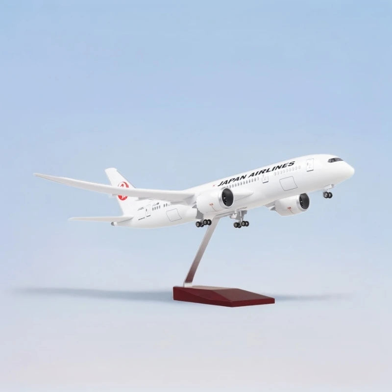 43cm Model Airplane 787 B787Japan Air Aircraft Resin Plane Models With Led Lights Collectible Aircraft kids toys Collected Gift