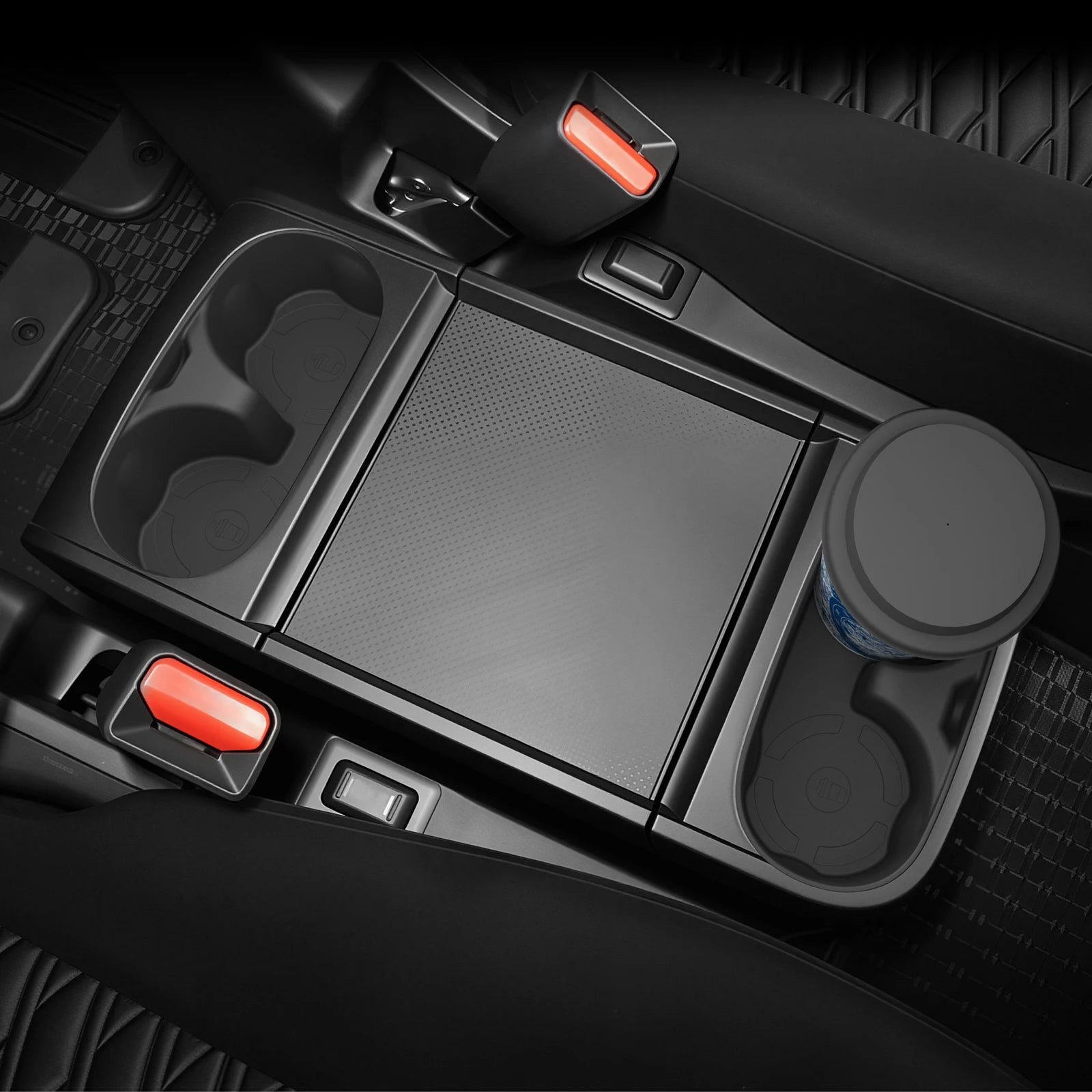 LUCKEASY for Mitsubishi Delica D5 2019-2026 Central Console Water Cup Holder Interior Accessories Drinks Holder Storage Case Box