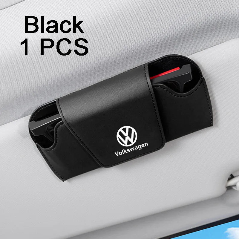 Car glasses box,leather material,stable and not falling,car accessories,for Volkswagen Passat Santana Tiguan Golf Bora Jetta