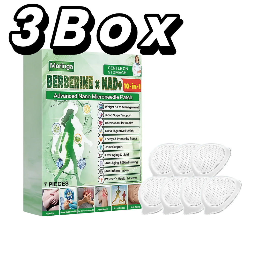 10 in 1 Nano Microneedle Firming Sticker Berberine NAD+ Skin Firming & Body Shaping Patch for Women & Men Long Lasting Care