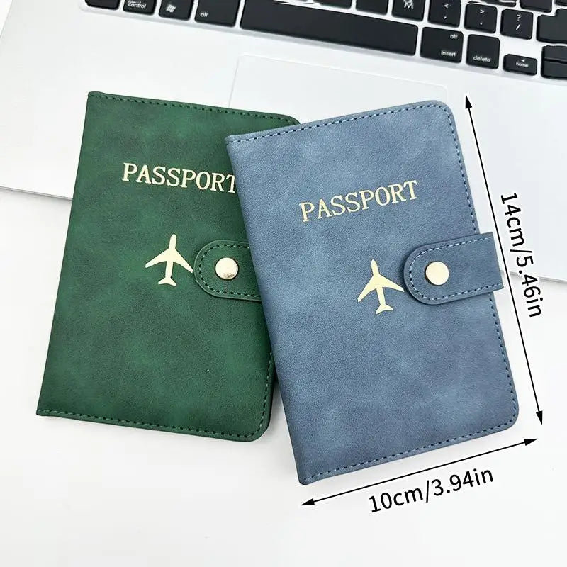 Cute PU Leather Passport Wallet Waterproof Multi Card Holder Travel Document Organizer for Men Women