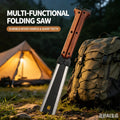 Japanese Style Folding Double Edge Hand Saw Wooden Handle for Woodworking Camping Pruning Garden DIY Cutting