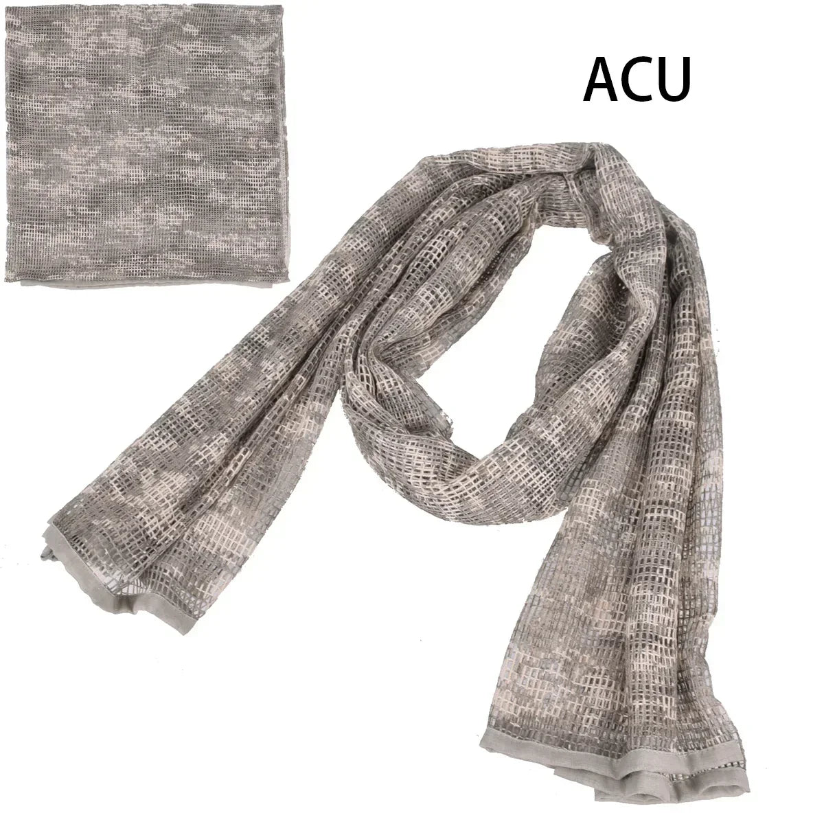 Camouflage Netting Scarf Sniper Veil Camo Mesh Face Scarf Veil Shemagh Head Wrap for Outdoor Camping Hiking Hunting Scarves