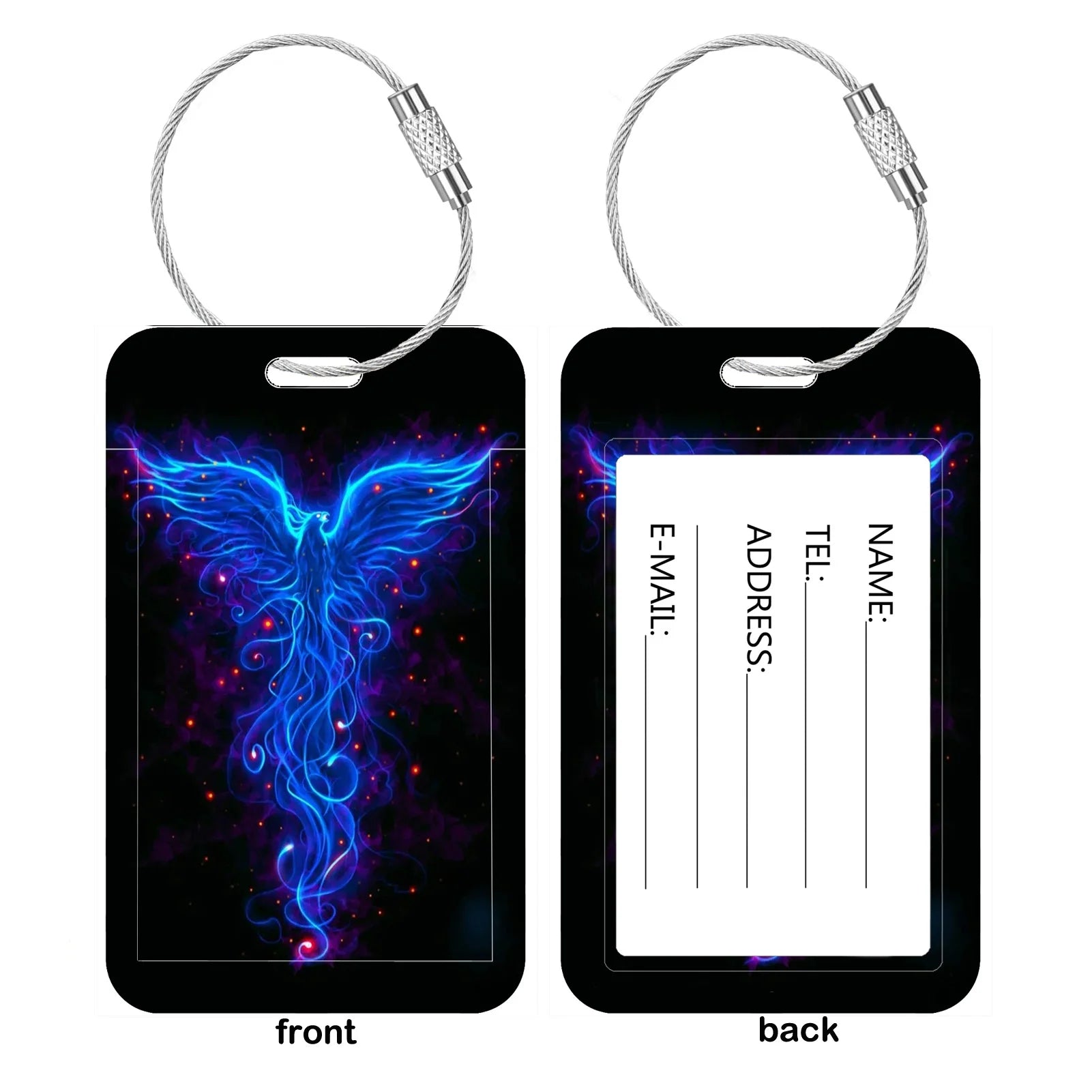 HOT SALE Artistic Flowers Business Luggage Tag Travel Women Men Suitcase Address Label Luggage Boarding Case Name ID Label Durab