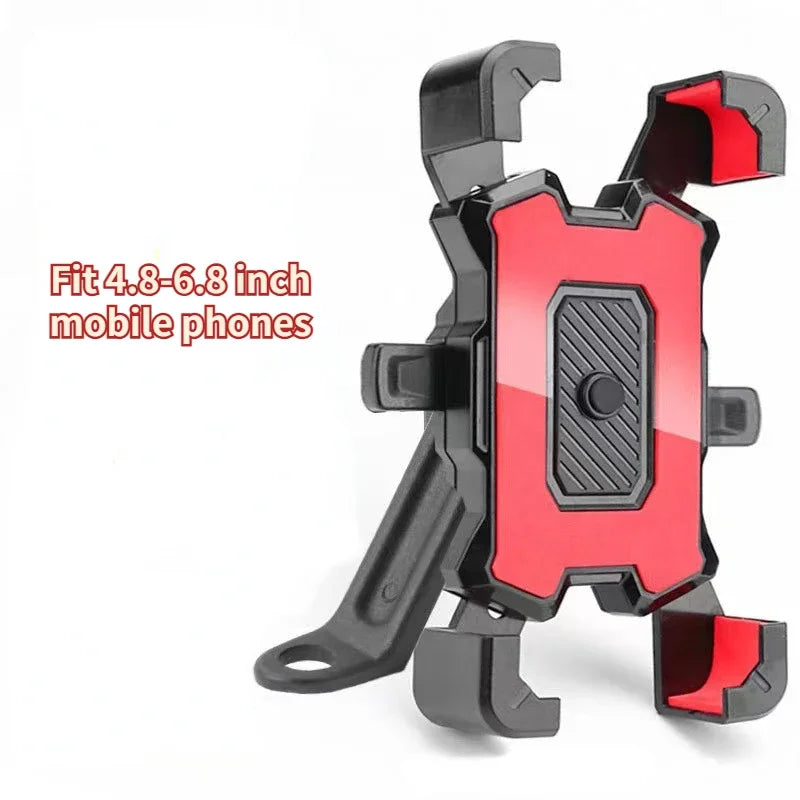 Motorcycle Phone Mount, Bike Mobile Holder, Handlebar Rearview Mirror Clip for Bicycle Scooter, iPhone More 4.8-6.8" Cell Phones