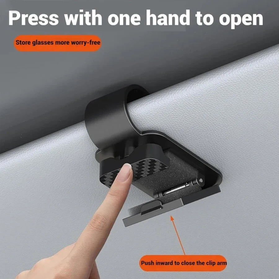 Car Sun Visor Sunglasses Clip Holder Stable Eyeglasses Hanger Card Ticket Organizer Interior Storage Clip Car Accessories