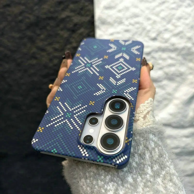 For Samsung S26 Ultra Frameless Ultra Thin PC Case For Magsafe Magnetic Slim Carbon Fiber Pattern Cover for Galaxy S25 Plus S26+