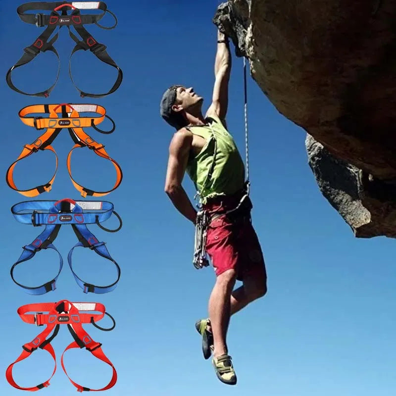 Professional Climbing Harness Safe Seat Belt for Rescue High Level Caving Climbing Adjustable Rappelling Equipment Half Body
