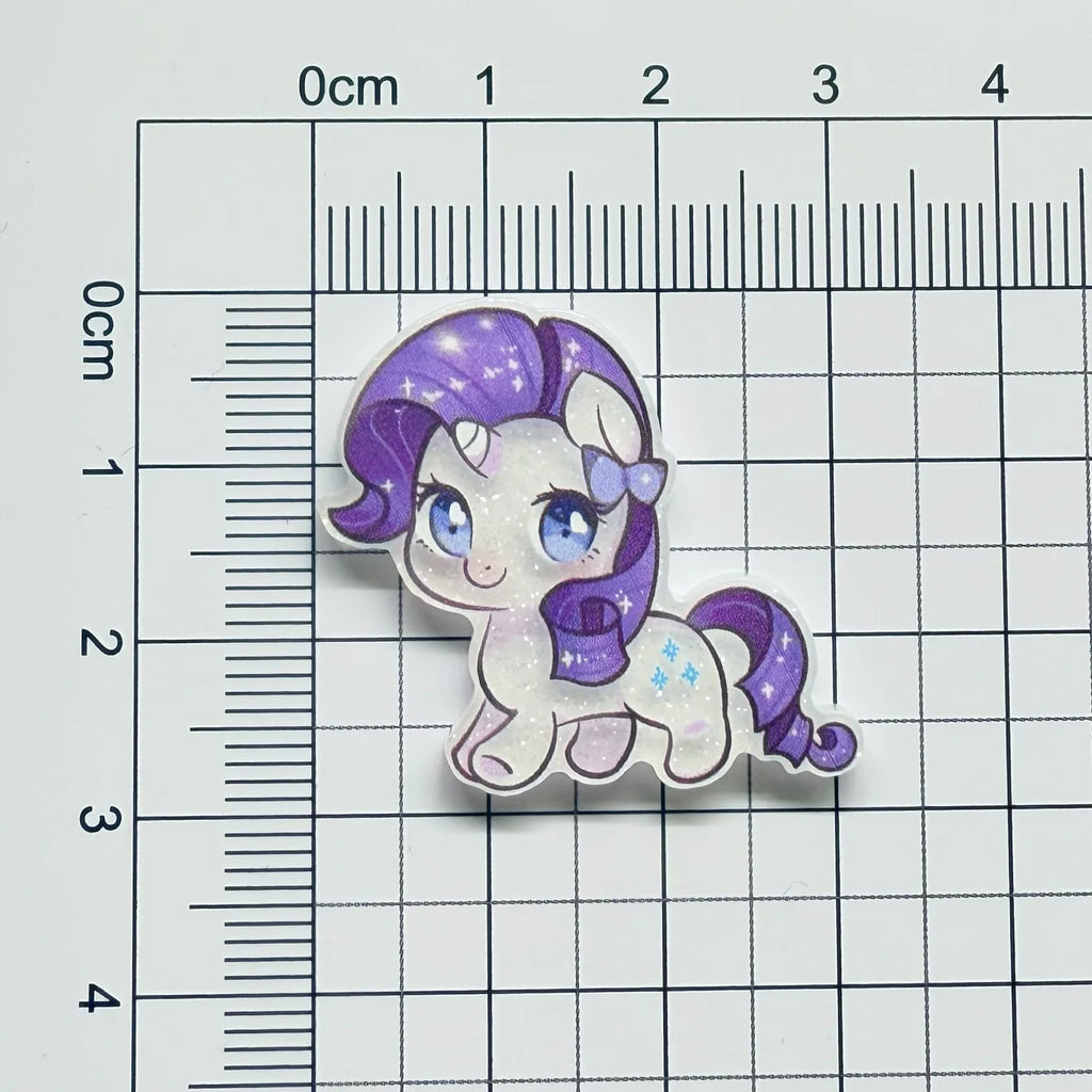 10pcs Cartoon Cute Super Q Pony Acrylic Hair Clip Side duckbill Clip Girl Headwear Small Broken Hair Hairpin