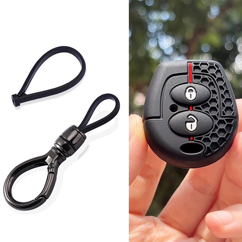 Silicone Car Key Case Cover With Keychain For Skoda Octavia Mk1 For VW Fox For Seat Cordoba Leon Sate Mc1 Ibiza 6L