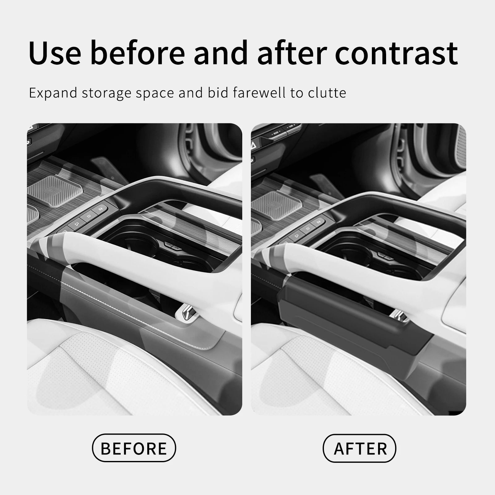 LUCKEASY for Kia Telluride 2027 Car Storage Box Interior Accessories Central Console Both Side Hanging Storage Tidying Case