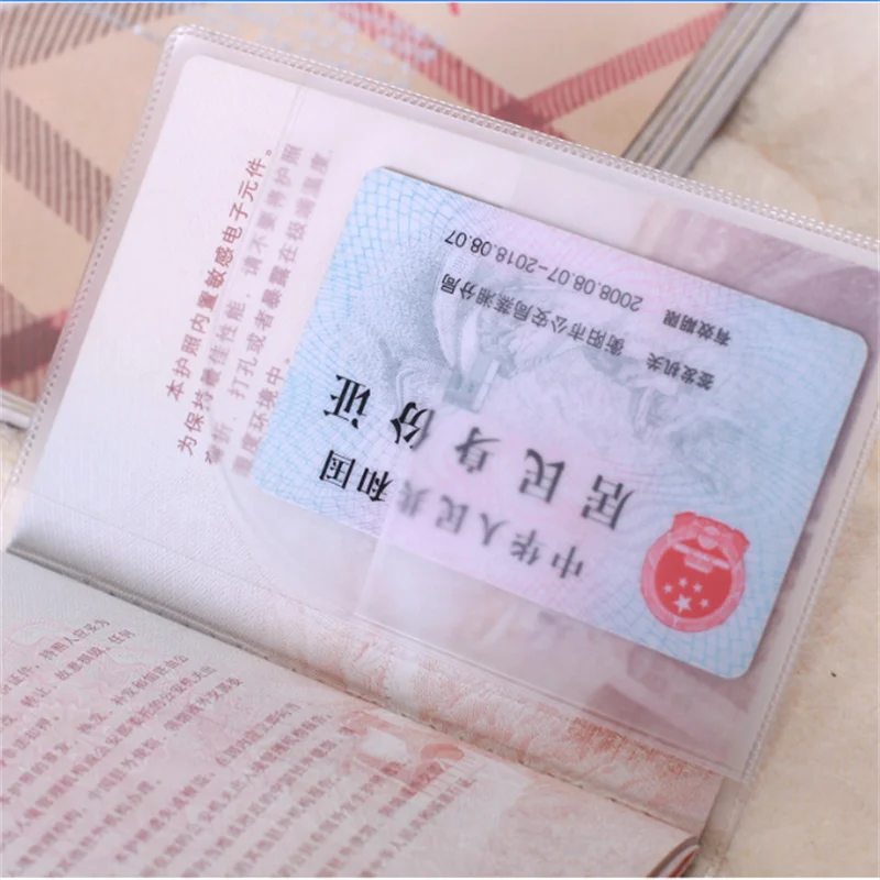 1PC Clear PVC Waterproof Passport Protective Cover Business Credit Card Holder Case Pouch Document Wallet